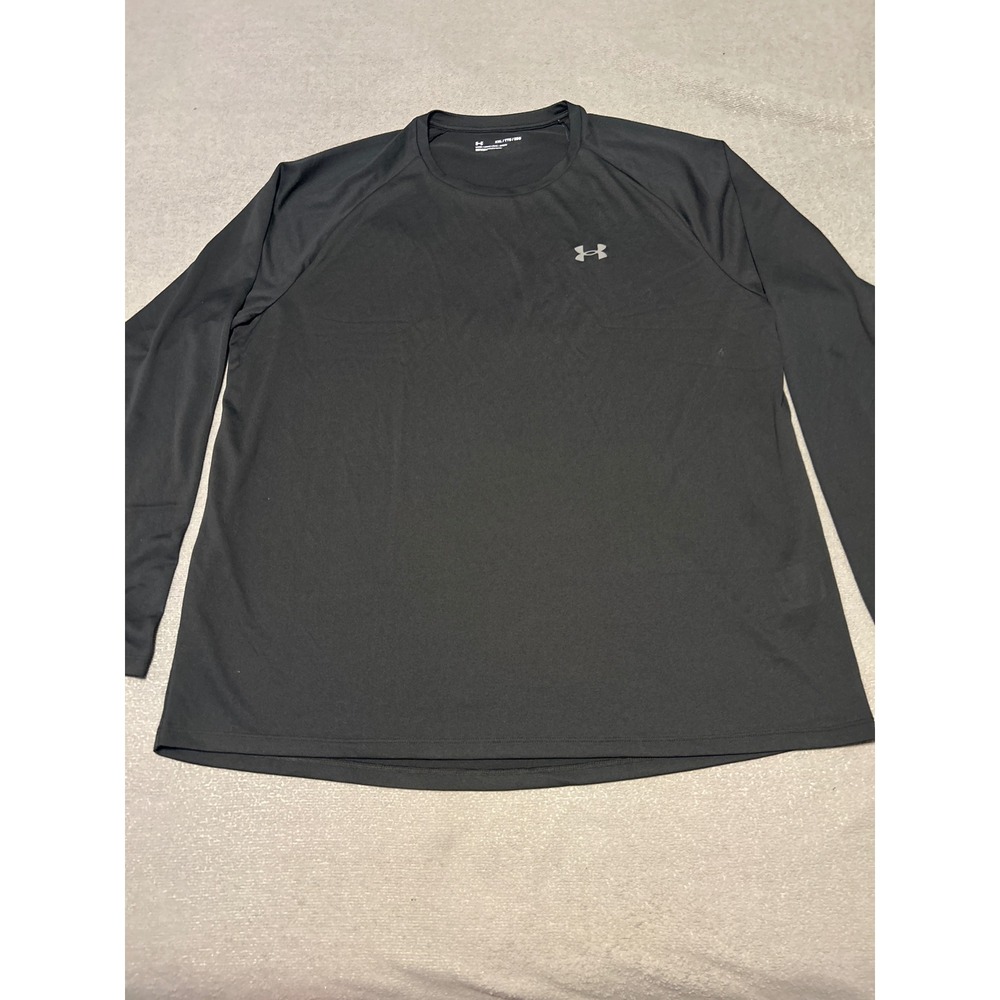 Under Armour HeatGear Long Sleeve Shirt Black Loose Fit XXL Womens